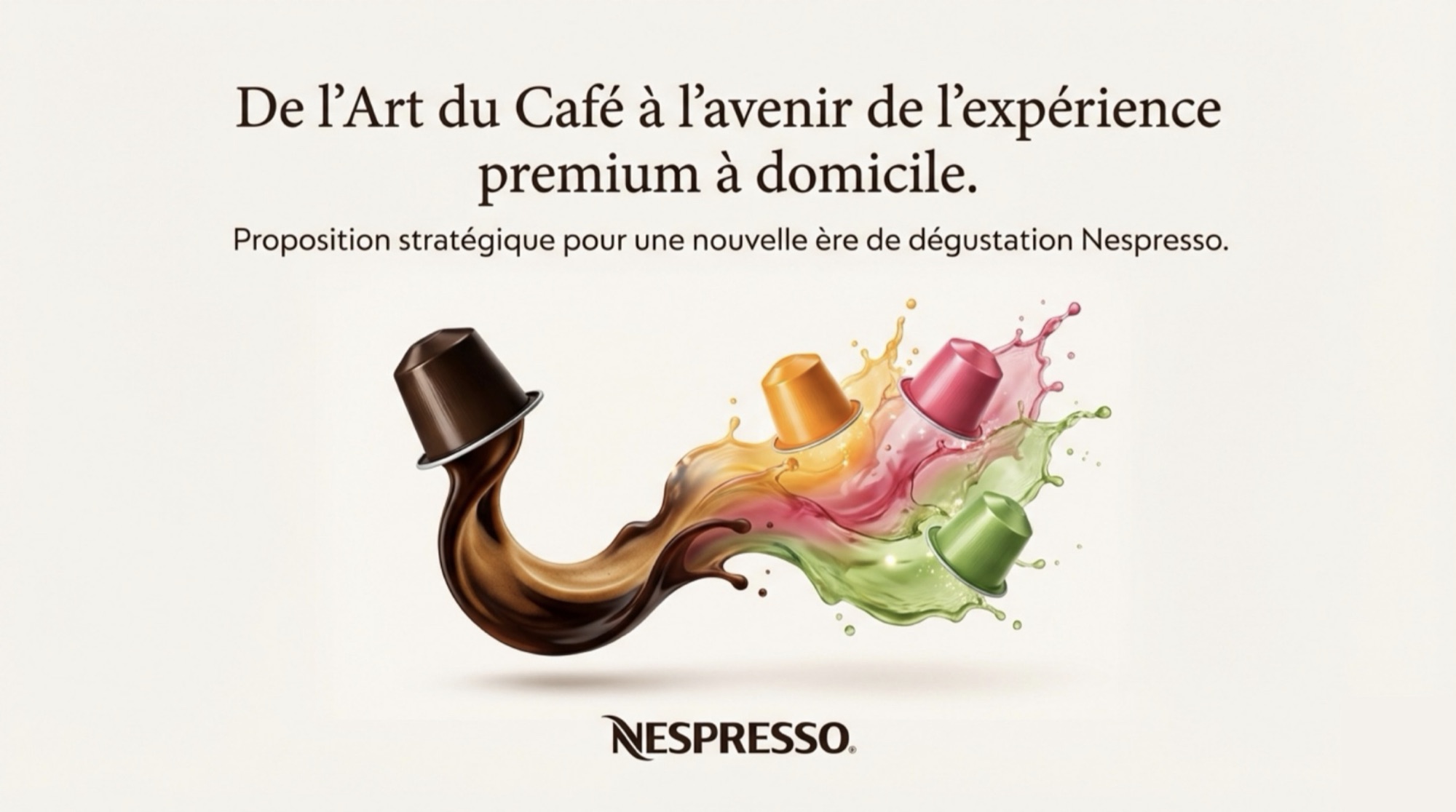 Nespresso Fresh Rituals, première page du deck